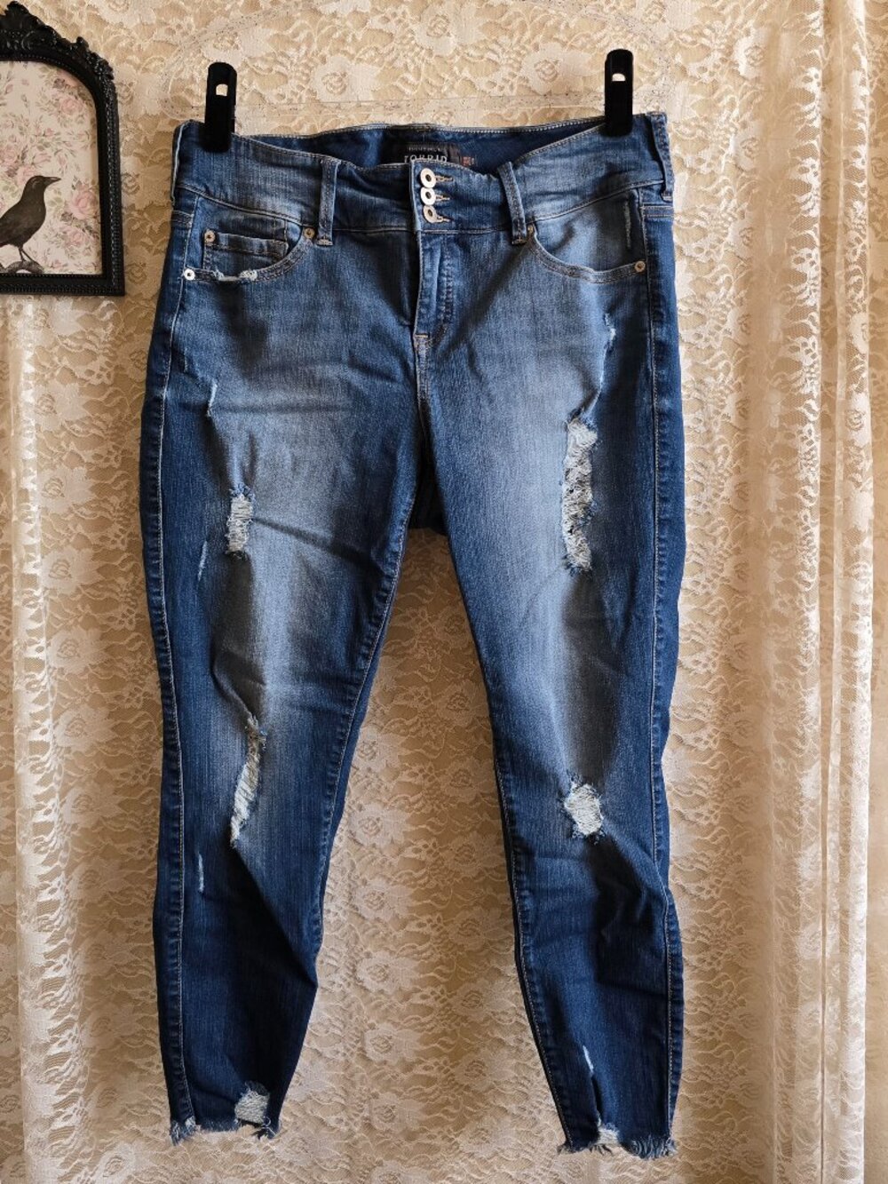 Torrid High-Waisted Skinny Jeans - distressed jeans - skinny jeggings - boho